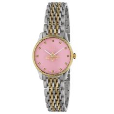 Ladies' Gucci G-Timeless with Bee Pink Dial Two-Tone Watch, 29mm YA1265030
