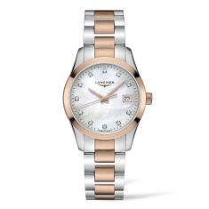Ladies' Longines Conquest Classic Diamond Dial and Two-Tone Bracelet Watch L23863877