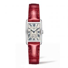 Ladies' Longines DolceVita Red Leather Strap Watch L52554715