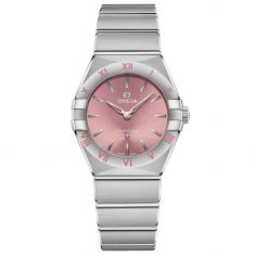 Ladies' OMEGA Constellation Quartz Stainless Steel Watch | Pink Dial | 28mm | O13110286011001