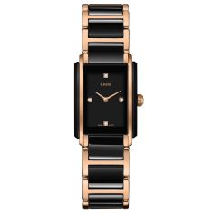 Ladies Rado Integral Diamonds Two Tone Rose and Black Watch R20612712 REEDS Jewelers