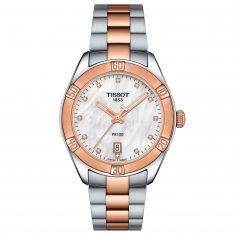 Ladies' Tissot PR 100 Sport Chic Two-Tone Diamond Watch T1019102211600