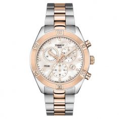 Tissot T-Classic PR 100 Sport Chic Chronograph and Diamond Accent Two-Tone Bracelet Watch | 38mm | T1019172211600