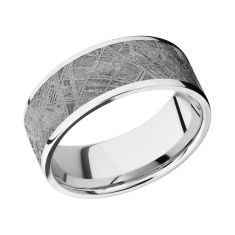 Lashbrook Cobalt Chrome with Meteorite Inlay Flat Comfort Fit Band, 9mm