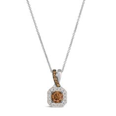 Le Vian 1/2ctw Chocolate Diamonds and Nude Diamonds 14k Vanilla Gold Pendant Necklace