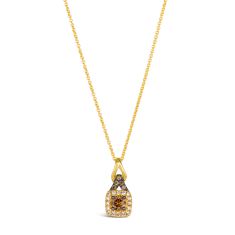 Le Vian 1/3ctw Chocolate Diamonds and Nude Diamonds 14k Honey Gold Pendant Necklace