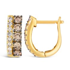 Le Vian® Desert Diamonds 1/4ctw Chocolate Diamonds® and Nude Diamonds™ 14k Honey Gold® Earrings