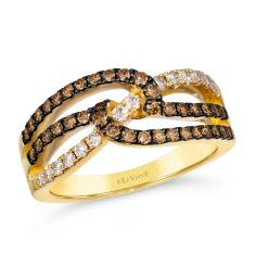 Le Vian 3/4ctw Chocolate Diamonds and Nude Diamonds 14k Honey Gold Ring