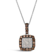 Le Vian 3/4ctw Nude Diamonds and Chocolate Diamonds 14k Vanilla Gold Pendant Necklace