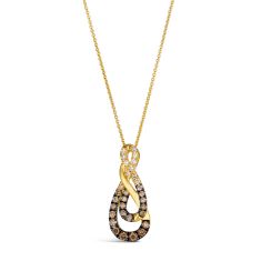 Le Vian 5/8ctw Chocolate Ombr Diamonds 14k Honey Gold Pendant Necklace
