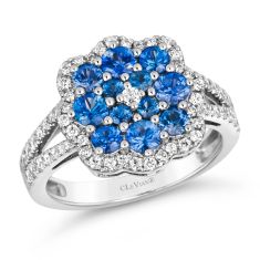 Le Vian® Blueberry Sapphires™ 1/2ctw Vanilla Diamonds® Platinum Ring | Size 7