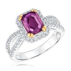 Le Vian Couture® Passion Ruby™ and 5/8ctw Vanilla Diamonds® 18k Vanilla Gold® Ring