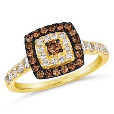 Le Vian® 3/4ctw Nude Diamonds™ and Chocolate Diamonds® 14k Honey Gold™ Ring