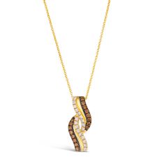 Le Vian® 3/8ctw Chocolate Diamonds® and Nude Diamonds™ 14k Honey Gold™ Necklace