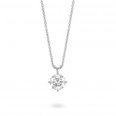 Lightbox Finest 1ct Round Brilliant Lab Grown Diamond White Gold Solitaire Pendant Necklace