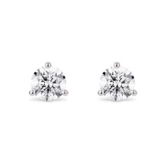 Lightbox 1 1/2ctw Round Lab Grown Diamond White Gold Solitaire Stud Earrings