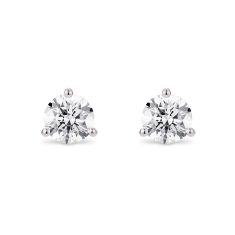 Lightbox 1 1/2ctw Round Lab Grown Diamond White Gold Solitaire Stud Earrings