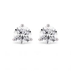 Lightbox 2ctw Round Lab Grown Diamond White Gold Solitaire Stud Earrings