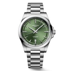 Longines Conquest Green Dial Stainless Steel Bracelet Watch 41mm - L38304026