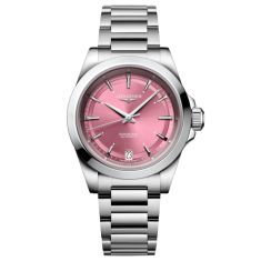 image of Longines Conquest Pink Dial Stainless Steel Bracelet Watch 34mm - L34304996 with sku:20473666