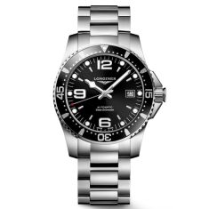 Longines Hydroconquest Black Dial Stainless Steel Watch Bracelet | 41mm | L37424566