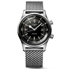 Longines Legend Diver Black Dial Stainless Steel Watch | 42mm | L3.774.4.50.6