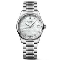 Longines Master Collection Mother-of-Pearl Diamond Accented Dial Stainless Steel Bracelet Watch | 34mm | L23574876
