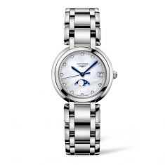 Longines PrimaLuna Moonphase Diamond Accent and Stainless Steel Bracelet  Watch | 30.5mm | L81154876