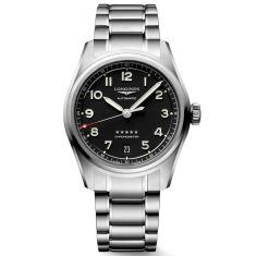 Longines Spirit Matte Black Dial Stainless Steel Watch | 37mm | L3.410.4.53.6