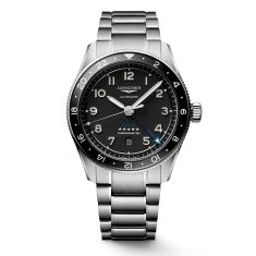 Longines Spirit Zulu Time Anthracite Dial Titanium Bracelet