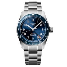 Longines Spirit Zulu Time Sunray Blue Dial Stainless Steel Bracelet Watch 39mm - L38024936