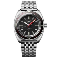 Longines Ultra-Chron Black Dial Stainless Steel Bracelet Watch 43mm -  L28364526