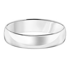 10k White Gold 5mm Low Dome Comfort Fit Wedding Band