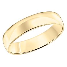 Low Dome Comfort Fit 10k Yellow Gold Wedding Band | 5mm