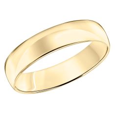 Low Dome Comfort Fit 10k Yellow Gold Wedding Band | 5mm