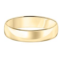 10k Yellow Gold 5mm Low Dome Comfort Fit Wedding Band