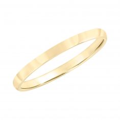 Super Low Dome 10k Yellow Gold Wedding Band 2mm