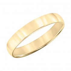 Low Dome Comfort Fit 10k Yellow Gold Wedding Band 4mm