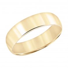 Low Dome Comfort Fit Yellow Gold Wedding Band | 6mm