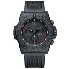 Luminox Navy SEAL Chronograph 3580 Series Slow is Smooth Slow is Fast Black Rubber Strap Military Dive Watch | 45mm | XS.3581.SIS