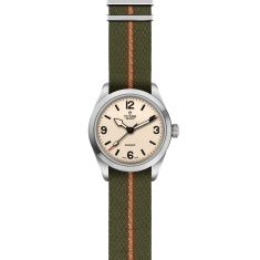 Ranger Beige Dial Green Fabric with Red and Beige Stripes Strap Watch 39mm - M79950-0011