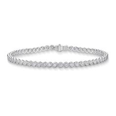 Mémoire Bezel-Set Diamond Tennis Bracelet 7/8ctw