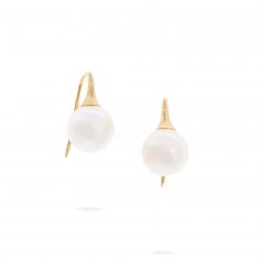 Marco Bicego Yellow Gold and Pearl Drop Earrings | Africa Boule Collection