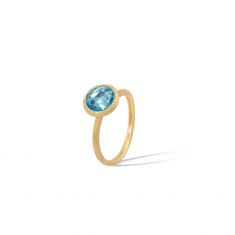 Marco Bicego Yellow Gold Blue Topaz Stackable Ring | Jaipur Color Collection