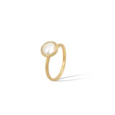 Marco Bicego Yellow Gold Mother of Pearl Stackable Ring | Jaipur Color Collection