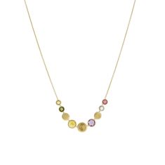 Marco Bicego Mixed Gemstone Yellow Gold Necklace Jaipur