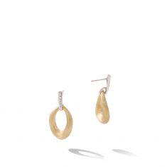 Marco Bicego Yellow Gold and Diamond Loop Earrings | Lucia Collection