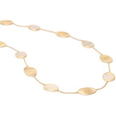 Marco Bicego Lunaria Mother of Pearl 18k Yellow Gold Long Necklace