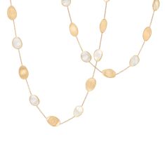 Marco Bicego Lunaria Mother of Pearl 18k Yellow Gold Long Necklace