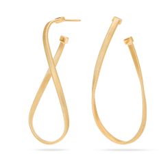 Marco Bicego Oval Twisted Yellow Gold Hoop Earrings | Marrakech Collection